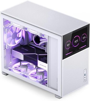 Корпус JONSBO D31 MESH для материнських плат mATX з сітчастою передньою панеллю та загартованим склом, білий