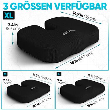 Крісло-подушка FORTEM: м'яке сидіння з Memory Foam для офісного, ігрового та автомобільного крісла. Знімна та миюча обкладка, великий розмір (червона сітчаста тканина, extra groß)