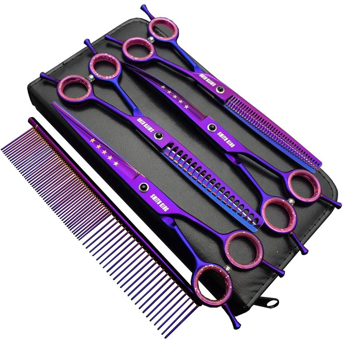Професійний набір ножиць для грумінгу собак 7.0 дюймів (4 предмети + гребінець)