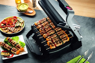 Електричний контактний гриль Tefal OptiGrill GC705D16, сріблястий/сірий, 2000 Вт