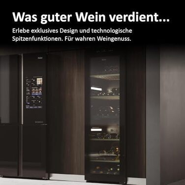 Haier 34 Bottle Wine Refrigerator - 2 Zone Wine Cooler with UV Glass Door, Wooden Shelves, Wi-Fi & Touch Display, Vibration-Free Storage