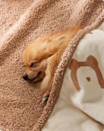 Водонепроникний коврик для собак Feandrea, Sherpa Fleece, 152 x 127 см, XL, для собак та котів, захист дивану, машинне прання, бежевий