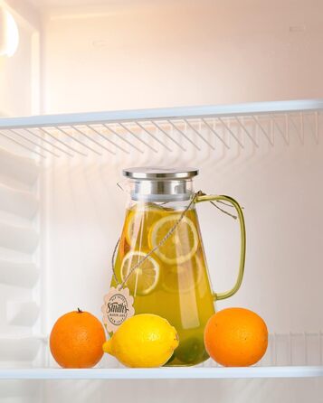 Скляний графин Smiths Mason Jars 1.8 л з інфузором і двосторонньою кришкою — універсальний графин для води, чаю та напоїв, стильний дизайн, підходить для гарячих і холодних напоїв