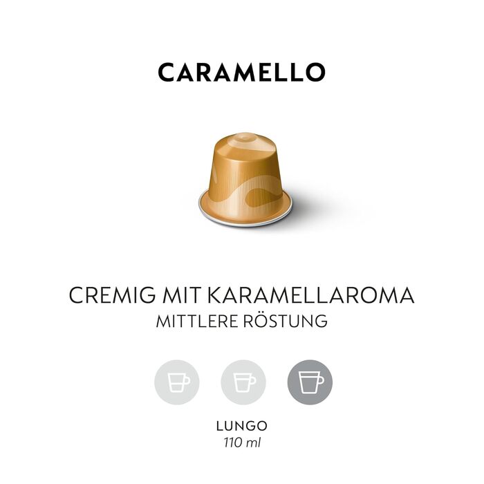 Кава Nespresso Original Caramello - 100 капсул | Арабіка з смаком карамелі | Для Lungo та Cappuccino
