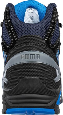 Робоче взуття PUMA Safety Rio Black Mid S3 SRC - чоловічі чорні черевики для роботи з металевим носком, антипробуксовні, 46 EU