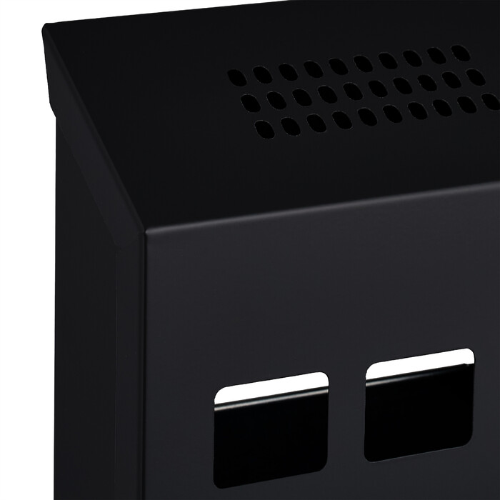 Relaxdays Black Wall-Mounted Cup Holder