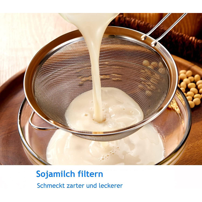 Ситечко кухонне 7 см з нержавіючої сталі, дрібний сито для чаю, борошна, рису, макаронів, овочів та фруктів. Довговічне кухонне приладдя.