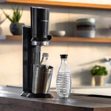 Сифон для газування води SodaStream Crystal 3.0, сріблястий, з балоном CO2
