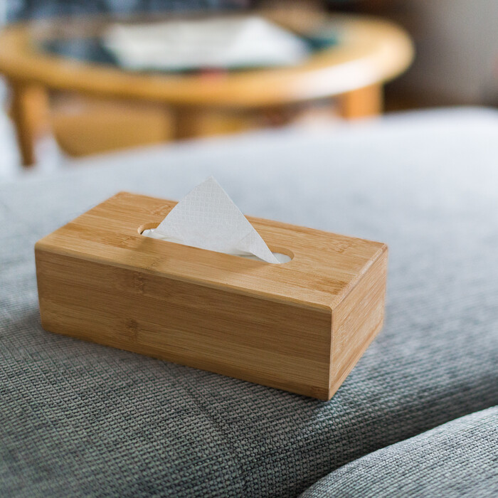 Relaxdays Cosmetic Tissue Box made of Bamboo
