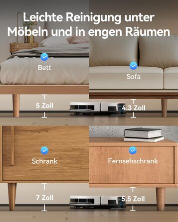 Робот-пилосос Tesvor S8MAX 3-в-1 з функцією миття, 8000Pa, LiDAR-навігація, 240 хвилин роботи, керування через додаток/Alexa, самостійна станція очищення 2.5L для великих приміщень та домівок з тваринами (M2)