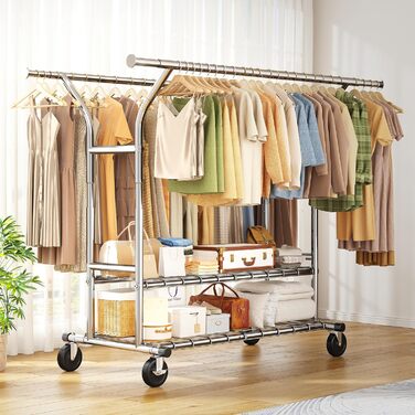 Підвісна шафа для одягу з висувною конструкцією та двома сітчастими полицями, максимальне навантаження 200 кг, великий об'єм для зберігання одягу та аксесуарів