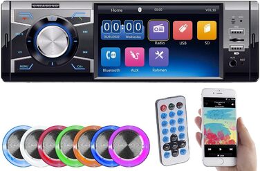 Автомобільна MP3-магнітола Creasono 1DIN з Bluetooth, TFT-дисплеєм, гучним зв'язком, 4x45 Вт