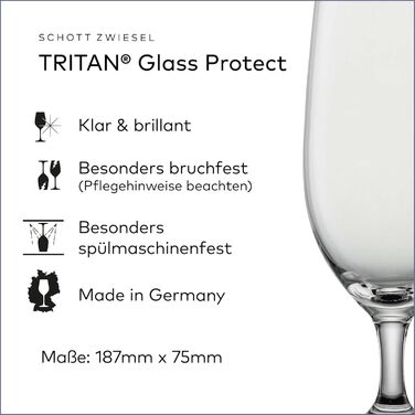 Набір келихів для пива SCHOTT ZWIESEL Classico 0,3 л (6 шт) з кришталю Tritan, Німеччина - для Pilsner