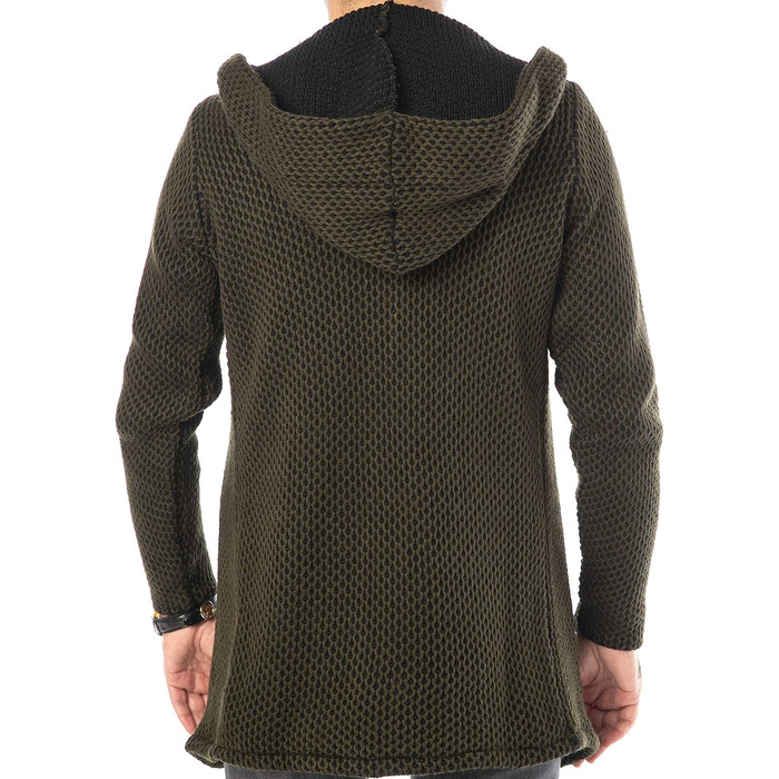 Кардиган чоловічий Carisma з капюшоном, теплий, комфортний, для осені та весни, розмір XL, хакі