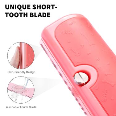 Щітка для собак та котів – двоколірна синьо-жовта, видаляє відмерле волосся та підшерсток м'яко, для собак та котів (рожева)