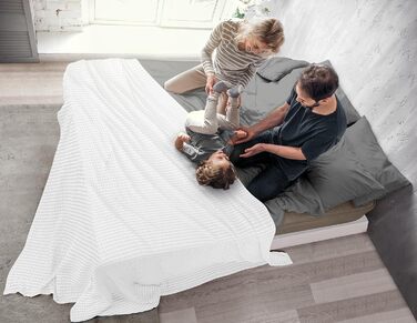 Ковдра Baumwoll Waffeldecke Utopia Bedding 300 GSM, 152x127 см, бавовна, м'яка, дихаюча, для всіх сезонів