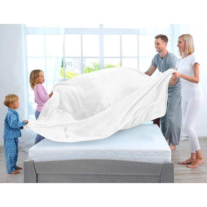 Плед Utopia Bedding: теплий та м'який флісовий плед 200x150 см для ліжка, дивана та крісла (білий)