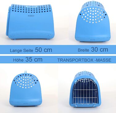 Транспортна переноска для котів та кошенят 40x50 см, антрацит New Life | екологічна переноска з 100% переробленого пластику