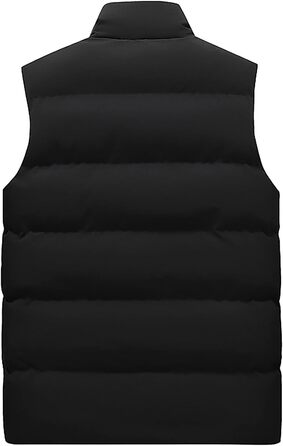 Чоловіча пухова жилетка для активного відпочинку, тепла степкова жилетка Oversized з кишенями, чорна, 4XL