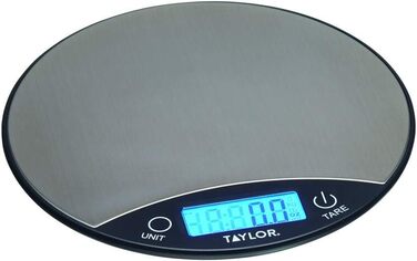 Кухонні ваги Taylor Pro: точні та компактні, з нержавіючої сталі, 5 кг, функція тарування