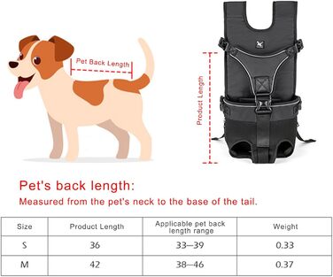 Рюкзак-переноска для домашніх тварин, водонепроникний, регульований, для собак середніх та маленьких порід (DG-M)