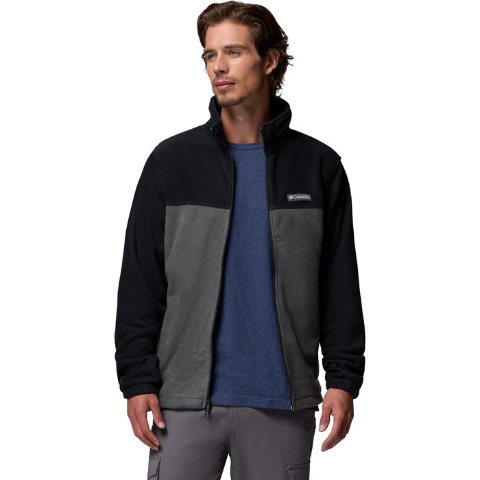 Чоловіча флісова куртка Columbia Steens Mountain Full Zip 2.0 на блискавці, чорна/сіра, розмір M