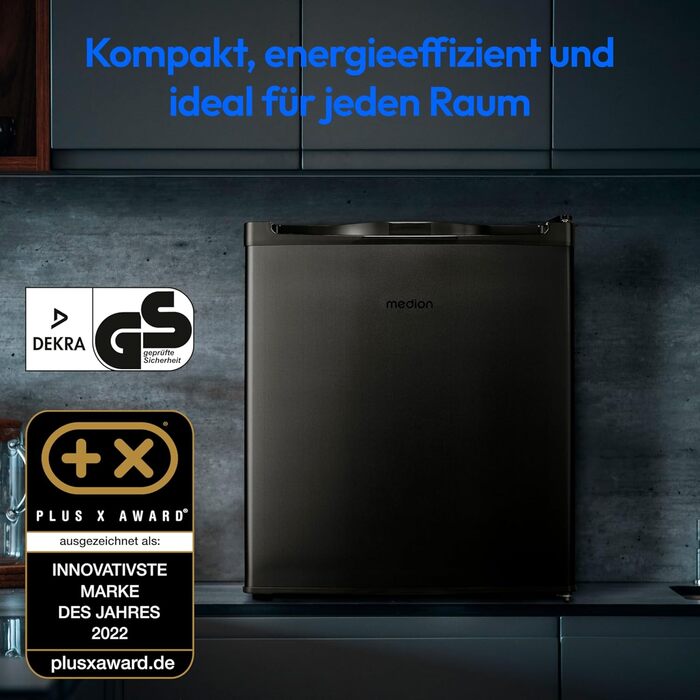 Міні-морозильна камера MEDION MD37675 сірого кольору (33 л, 51 см, регульовані ніжки, ручка-виїмка, ручне керування, 4 зірки)