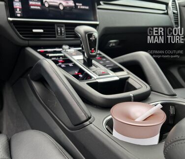 GC German Couture Stickbecher Auto-Aschenbecher compatible with IQOS ILUMA PRIME TEREA Sticks & Heets Sticks + Glo Hyper Pro Air neo Sticks Accessories and for PLOOM, white/rose gold