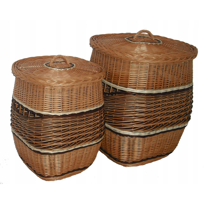 Кошик для прання з лози, 80 л, бежевий