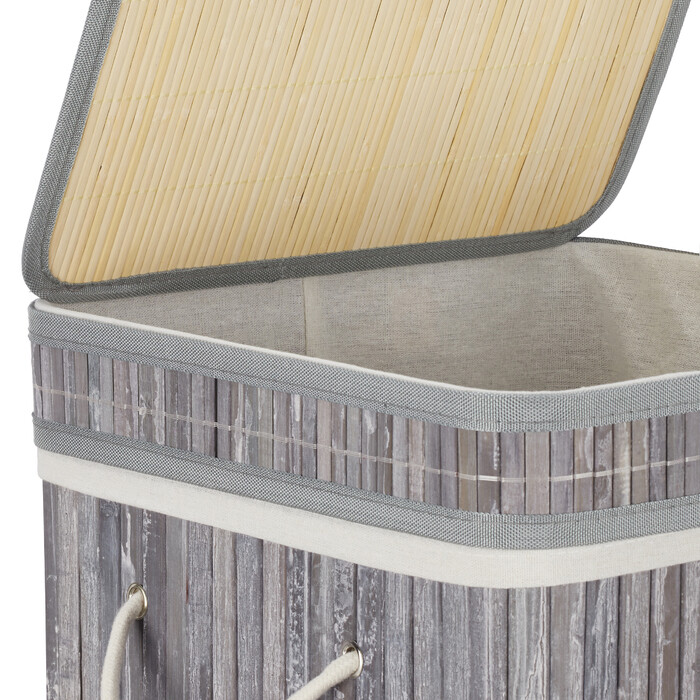 Relaxdays Folding Laundry Basket Bamboo