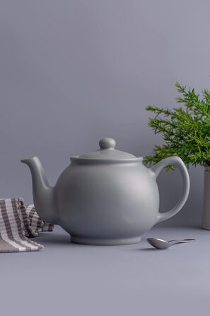 Price & Kensington Teapot made of stoneware, 110 cl, for Pastell (Grey, 6 cups)
