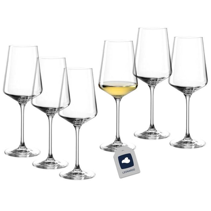 Набір келихів для вина Riesling LEONARDO HOME Puccini (6 шт.) • Стійкі до подряпин келихи (400 мл) • Можна мити в посудомийній машині та довговічні • Класичні келихи для білого вина • Сучасний дизайн • Келих Riesling Puccini • 069540 Келих 400 мл 6 шт.