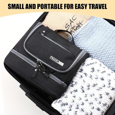 Чоловіча та жіноча косметичка JOZEA, водонепроникна дорожня сумка-органайзер, чорна