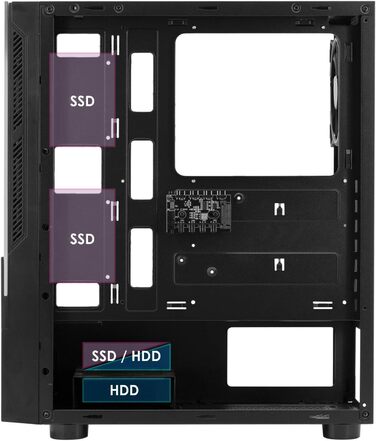 Корпус для ПК EMPIRE GAMING Spartan ARGB: середній ATX-корпус з LED підсвічуванням та скляною панеллю