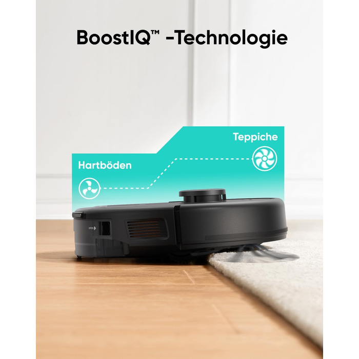 Робот-пилосос eufy L60 з потужністю всмоктування 5000Pa, iPath лазерна навігація, керування через додаток, для прибирання килимів, твердих підлог та волосся