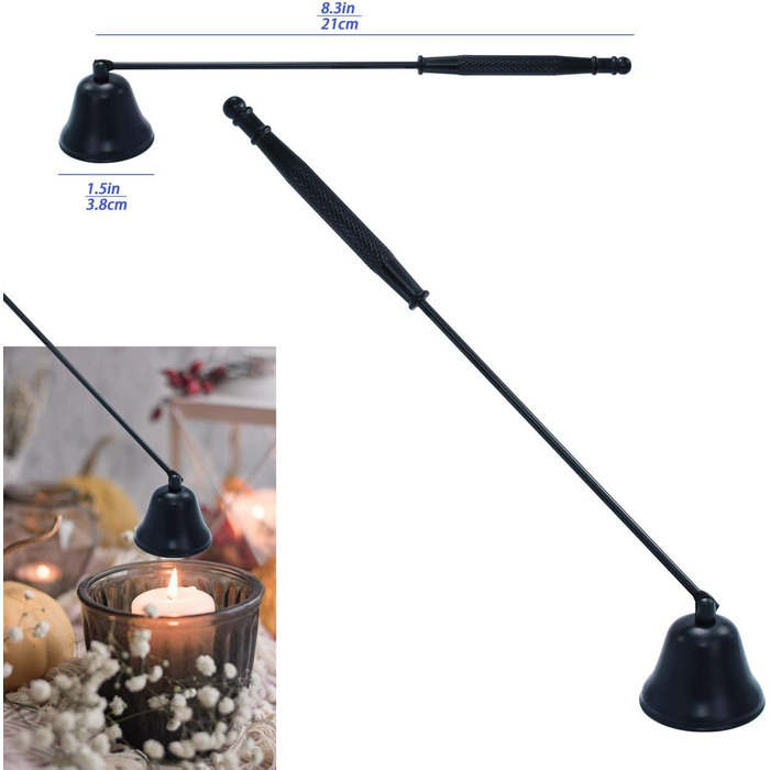 7-in-1 Stainless Steel Candle Accessory Set – Candle Wick Trimmer, Candle Snuffer, Candle Wick Dipper, Tweezers, Candle Tray Plate for Candle Lovers, Family, Party
