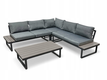 Комплект садових меблів Ideal Garden, метал, сірий, 3 предмети