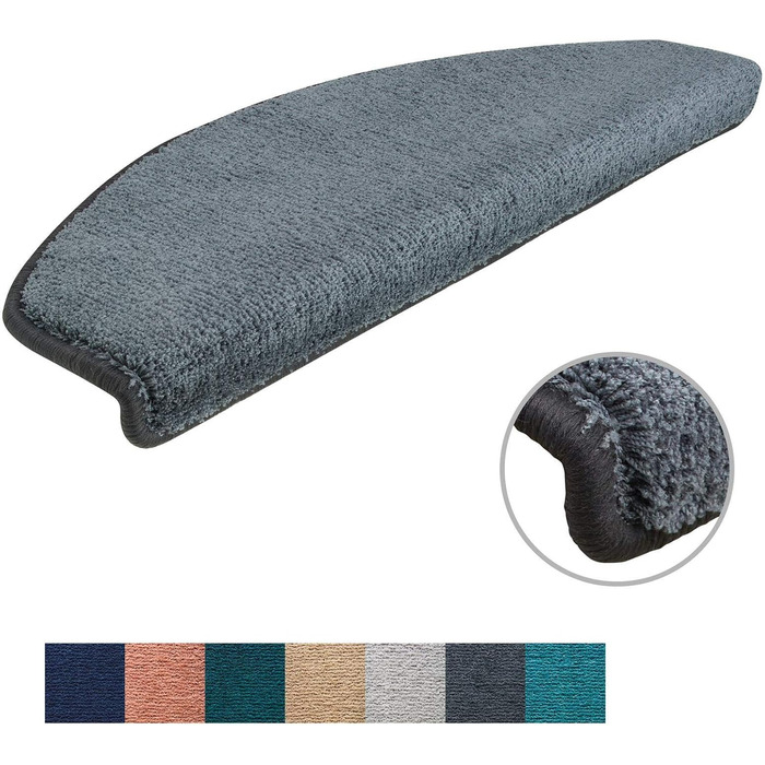 Сходинкові килимки Kettelservice-Metzker Sweet I: м'які, напівкруглі, 15 шт. (темно-сірий)