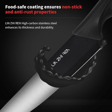 Набір ножів кухонних 15 предметів з точилкою, чорний, для нарізки, шинкування, подрібнення, безпечний для миття в посудомийній машині