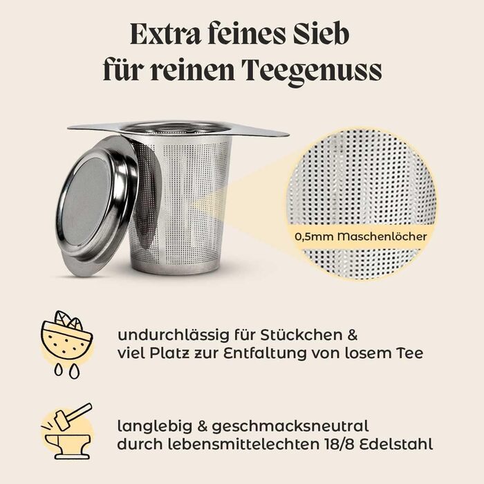 Tea filter Teegeschwister 2 pcs stainless steel