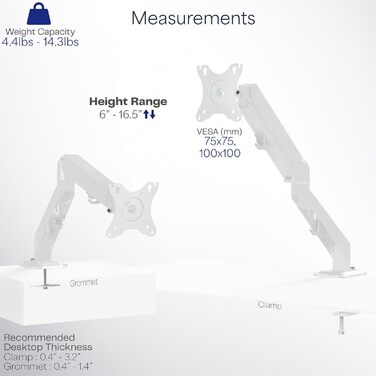 Кріплення для монітора VIVO Robuster STAND-V101V, алюміній, до 49