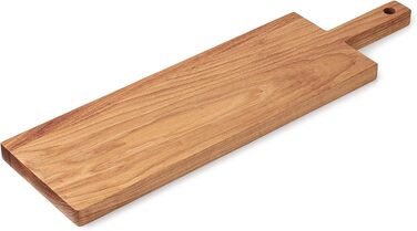 Edelding Cutting and Serving Board made of high-quality oak, 43 x 15 cm in size with a practical 12 cm handle | Antibacterial kitchen board | Serving board, breakfast board, solid wood board