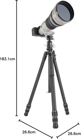 Карбоновий штатив Vanguard Veo 3 263AO з кулястою головкою для спостереження за природою, 30мм