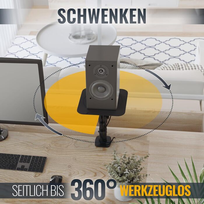 Підставка для колонок RICOO на стіл: 2 шт., регульована висота, універсальна, для ПК, ТВ, студії, LH069-T