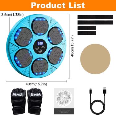 Music Boxing Machine with Bluetooth & LED Lights - Fitness Punching Bag for Adults & Kids