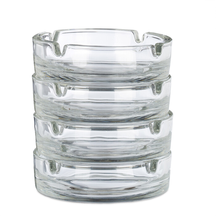 Relaxdays Glass Ashtray Set of 4