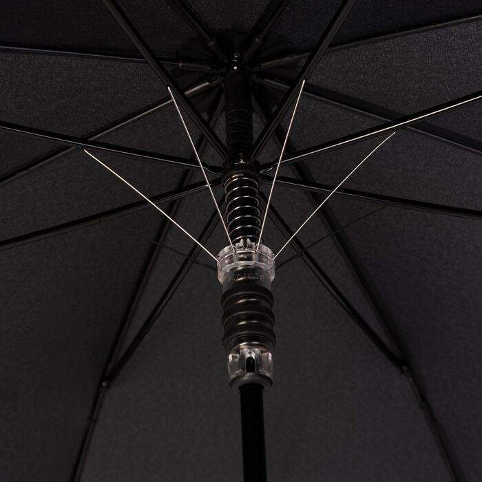 Knirps T.760 Stick Automatic Umbrella with Curved Handle – Windproof Travel Stick Umbrella with Automatic Open Button – Umbrella for Adults – 105 cm Diameter Stick Umbrella Black