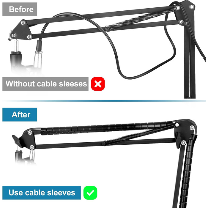 Підставка для мікрофона ChromLives для Razer Seiren X, з поп-фільтром, вітрозахистом та кабелетримачем, 5/8 адаптер