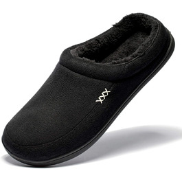 Чоловічі халапи NewDenBer з меморі-піною, теплі, зручні, зимові, з антиковзкою підошвою, чорні, 45/46 EU