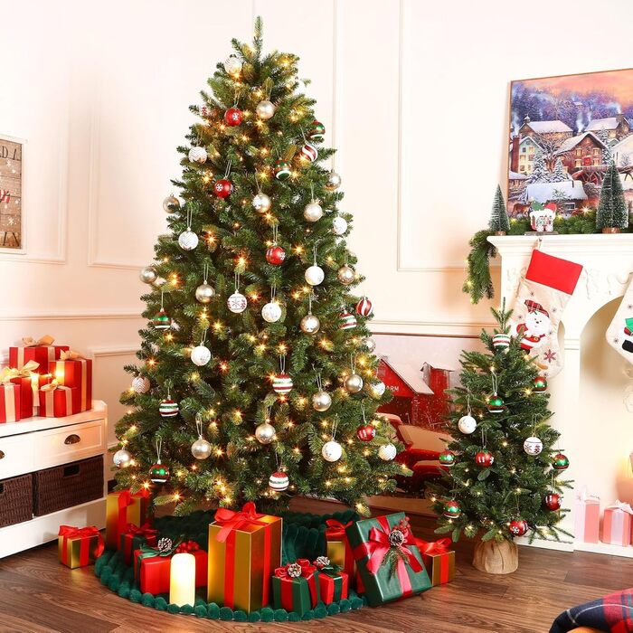 Набір прикрас для ялинки Shareconn 30 шт. 60 мм (Червоний & Золотий)